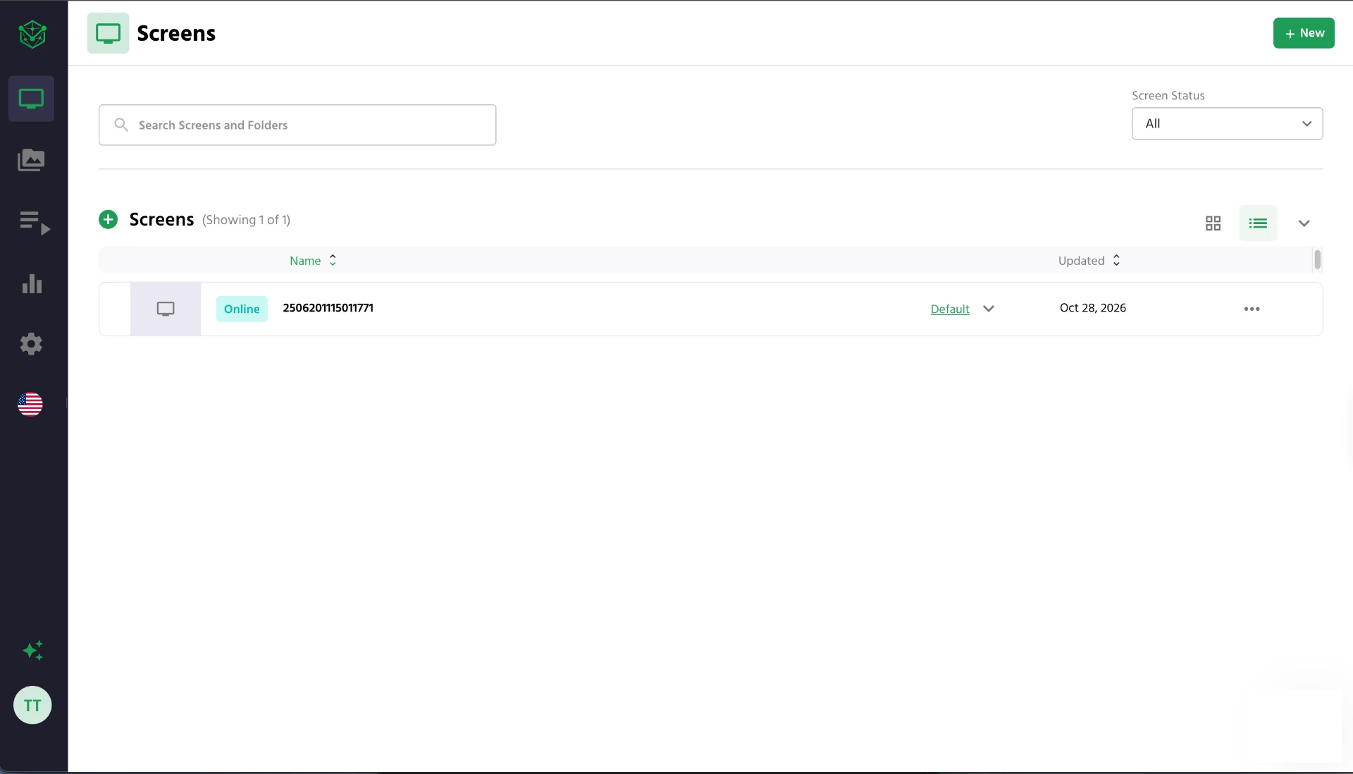 VendMedia Screens page